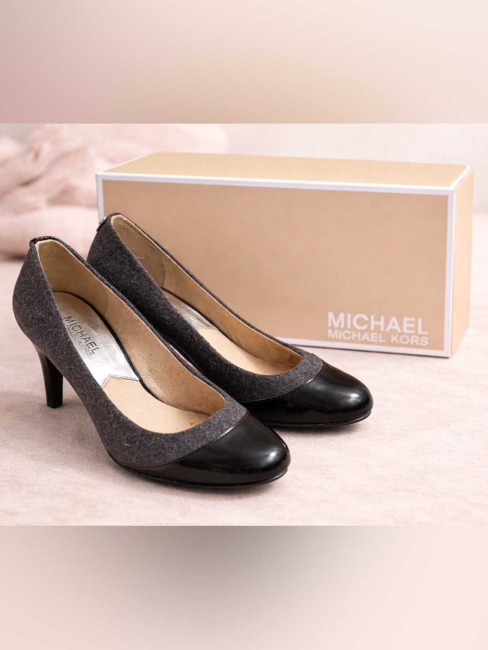 Michael Kors Suede Cap-Toe Pumps – Women’s 7.5 – Classic Office Heels